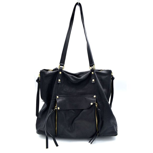 Kooba Handbags - Kooba Black Leather Shoulder Tote Bag